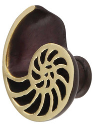 Left Shell Cabinet Knob - 1 1/2 inch x 1 1/8 inch.